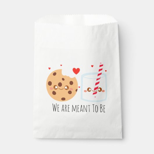 Niedliche Schokolade Chip Cookie und Milchglas Geschenktütchen (Vorderseite)