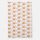 Niedliche Schokolade Chip Cookie und Milchglas Geschirrtuch (Vertikal)