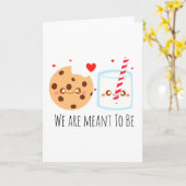 Niedliche Schokolade Chip Cookie und Milchglas Karte (Gelbe Blume)