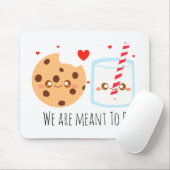 Niedliche Schokolade Chip Cookie und Milchglas Mousepad (Mit Mouse)