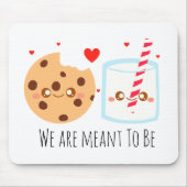 Niedliche Schokolade Chip Cookie und Milchglas Mousepad (Vorne)