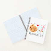 Niedliche Schokolade Chip Cookie und Milchglas Notizblock (Innenseite)