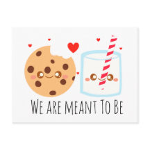 Niedliche Schokolade Chip Cookie und Milchglas