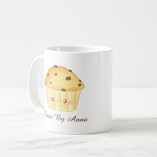 Niedliche Schokolade Chip Muffin Kaffeetasse (Vorderseite Links)