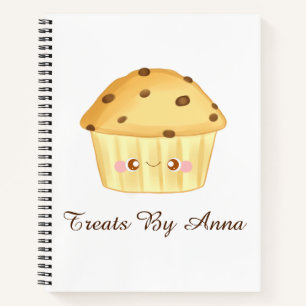 Niedliche Schokolade Chip Muffin Notizblock