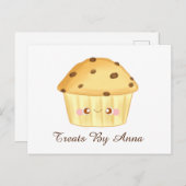 Niedliche Schokolade Chip Muffin Postkarte (Vorne/Hinten)