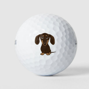 Niedliche Schokolade Dackel Cartoon Dackel Hund Golfball