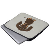 Niedliche Schokolade Dackel | Cartoon Dackel Hund Laptopschutzhülle (Vorne Knopf)