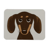 Niedliche Schokolade Dackel | Cartoon Dackel Hund Magnet (Horizontal)