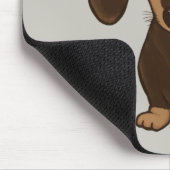 Niedliche Schokolade Dackel | Cartoon Dackel Hund Mousepad (Ecke)