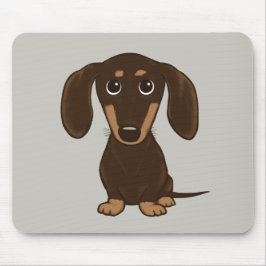 Niedliche Schokolade Dackel | Cartoon Dackel Hund Mousepad