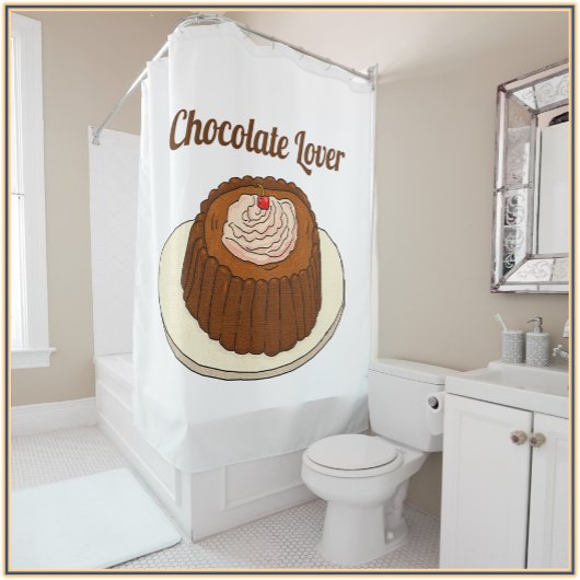 Niedliche Schokolade Duschvorhang