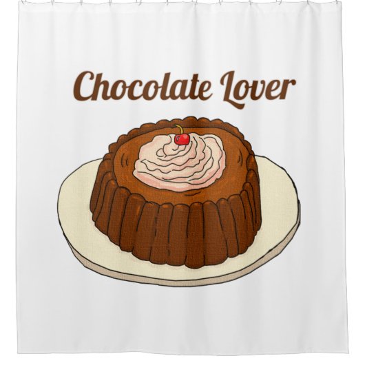 Niedliche Schokolade Duschvorhang (Vorderseite)