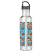 Niedliche Schokolade Eiscreme Donuts Monogramm Edelstahlflasche (Rückseite)