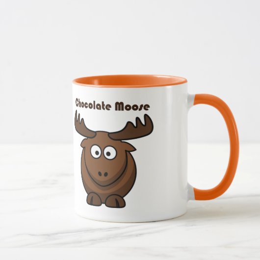 Niedliche Schokolade Elche Funny Joke Cartoon Puff Tasse (Rechts)