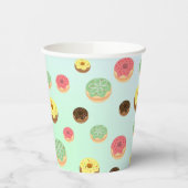 Niedliche Schokolade Erdbeeren Donuts Geburtstag Pappbecher (Links)