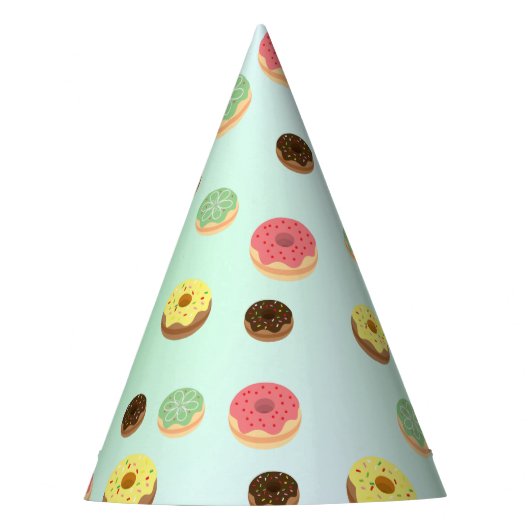 Niedliche Schokolade Erdbeeren Donuts Geburtstag Partyhütchen (Vorderseite)