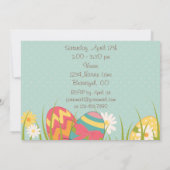 Niedliche Schokolade Hasen- und Ostereier Geburtst Einladung (Rückseite)