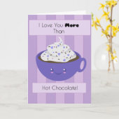 Niedliche Schokolade "I Liebe You" Karte (Gelbe Blume)