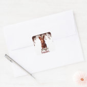 Niedliche Schokolade Krawatte Osterfest Bonbonbonb Quadratischer Aufkleber (Umschlag)