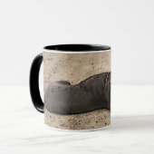 Niedliche Schokolade Labrador Retriever auf dem Wa Tasse (Vorderseite Links)