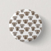 Niedliche Schokolade Labrador Retriever Dog Button (Vorderseite)