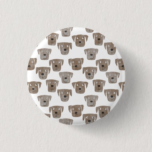 Niedliche Schokolade Labrador Retriever Dog Button (Vorderseite)