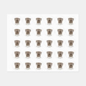 Niedliche Schokolade Labrador Retriever Dog Indivi Etiketten (Blatt)
