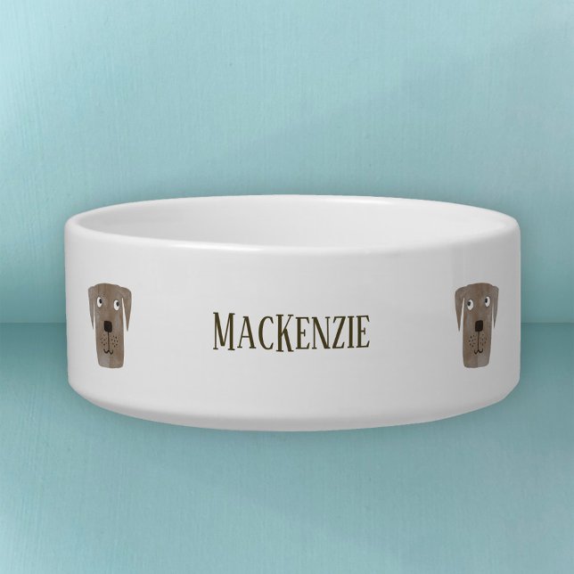 Niedliche Schokolade Labrador Retriever Dog Indivi Napf (Von Creator hochgeladen)