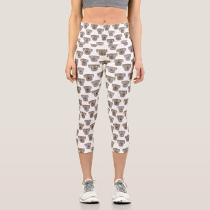 Niedliche Schokolade Labrador Retriever Dog Muster Capri Leggings