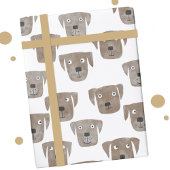 Niedliche Schokolade Labrador Retriever Dog Muster Geschenkpapier