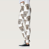 Niedliche Schokolade Labrador Retriever Dog Muster Leggings (Links)