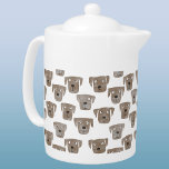 Niedliche Schokolade Labrador Retriever Dog Waterc<br><div class="desc">Wasserfarbenmuster von niedlichen Labrador Retriever Hunden,  perfekt für Tiere und Haustierfreunde. Originelle Kunst von Nic Squirrell.</div>