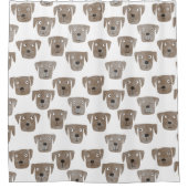 Niedliche Schokolade Labrador Retriever Dog Waterc Duschvorhang (Vorderseite)