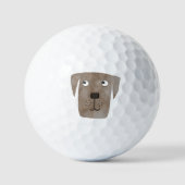 Niedliche Schokolade Labrador Retriever Dog Waterc Golfball (Vorderseite)