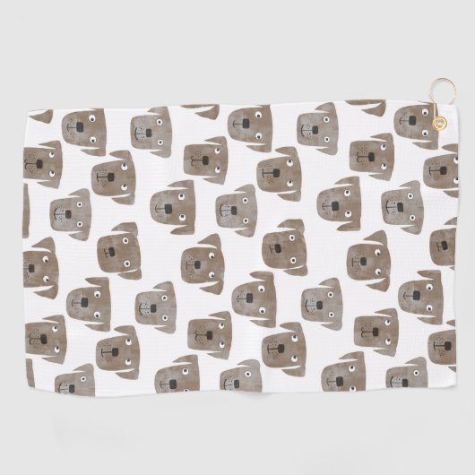 Niedliche Schokolade Labrador Retriever Dog Waterc Golfhandtuch (Horizontal)