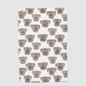 Niedliche Schokolade Labrador Retriever Dog Waterc Golfhandtuch (Vorderseite)