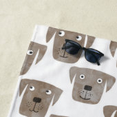 Niedliche Schokolade Labrador Retriever Dog Waterc Strandtuch (Beispiel)