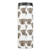 Niedliche Schokolade Labrador Retriever Dog Waterc Thermosbecher (Rückseite)