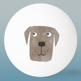 Niedliche Schokolade Labrador Retriever Dog Waterc Tischtennisball