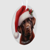 Niedliche Schokolade Labrador Retriever Dog Weihna Ornament (Vorderseite)