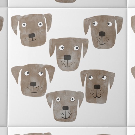 Niedliche Schokolade Labrador Retriever Hunde Fliese
