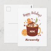 Niedliche Schokolade mit Lebkuchen Postkarte (Vorne/Hinten)
