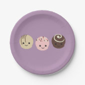 Niedliche Schokolade Pappteller (Vorderseite)