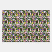 Niedliche Schokolade Sable Ferret Blumengrün Geschenkpapier Set (Vorderseite 2)