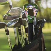 Niedliche Schokolade Sable Ferret Blumengrün Golf Headcover