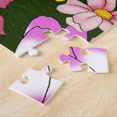 Niedliche Schokolade Sable Ferret Blumengrün Puzzle (Seite)