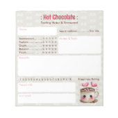 Niedliche Schokolade- und Pink-Creme-Kochnoten Notizblock (Vorderseite)