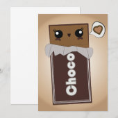 Niedliche Schokoladen-Bar-Einladungen Einladung (Vorne/Hinten)