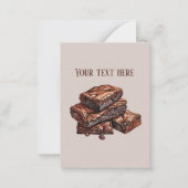 Niedliche Schokoladenbraun-Nachricht Mitteilungskarte (Vorderseite)